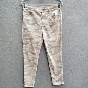 Levi's 720 Women Jeans 29 Beige Camo High Rise‎ Super Skinny Crop
